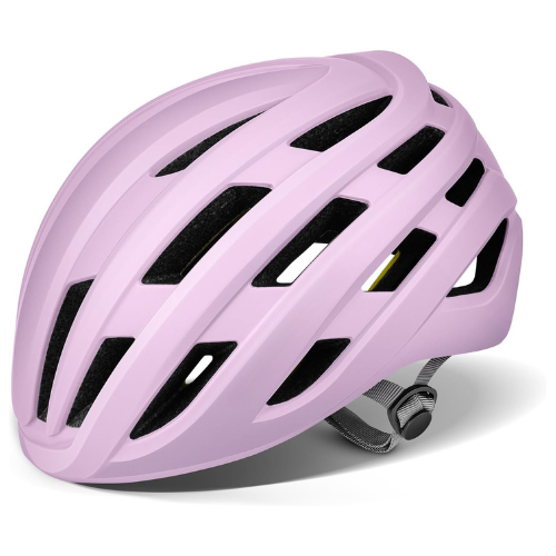 Matte Pink Lightweight Road Cycling Helmet With Aerodynamic Cooling Vents