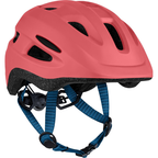 Helmoraa Vibrant Matte Coral Pink Lightweight Cycling Helmet With Blue Straps
