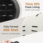 Minimalist Cream Urban Cycling Helmet With Adjustable Coral Straps For City Commuting