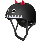 Helmorra White Kids Safety Helmet With Cute Black Ears For Cycling And Skating