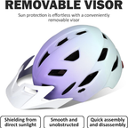 AeroGlow Gradient Helmet for Cycling with Lightweight Protective Design