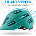 TrailGuard Matte Teal Performance Cycling Helmet for Safe and Comfortable Riding
