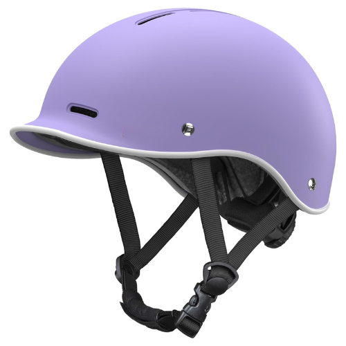 Minimalist Cream Urban Cycling Helmet With Adjustable Coral Straps For City Commuting