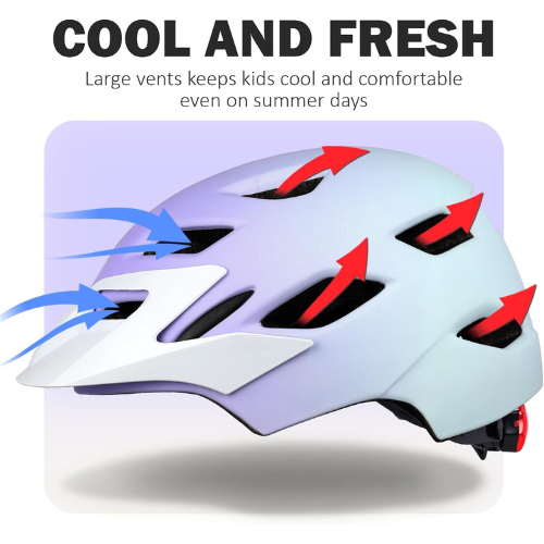 AeroGlow Gradient Helmet for Cycling with Lightweight Protective Design
