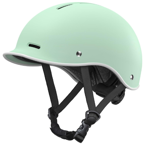 Minimalist Cream Urban Cycling Helmet With Adjustable Coral Straps For City Commuting