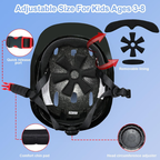 Helmorra Blue Under The Sea Kids Safety Helmet With Whales And Fish