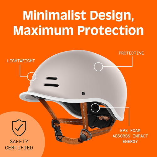 Minimalist Urban Cycling Helmet With Adjustable Coral Straps For City Commuting