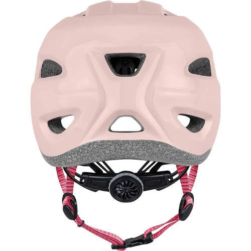 Helmora Vibrant Matte Coral Pink Lightweight Cycling Helmet With Blue Straps