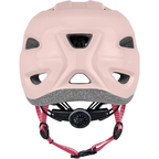 Helmora Vibrant Matte Coral Pink Lightweight Cycling Helmet With Blue Straps